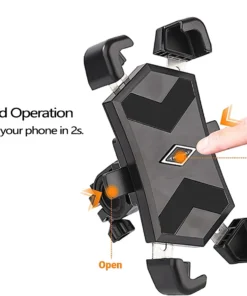 360° Rotatable One-Touch Automatically Lock & Quick Release Phone Holder for 4.5''-7.2'' Cellphone 2 3 11